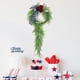thumbnail image 5 of Corona patriótica del Día de la Independencia con rosas rojas y cintas azules para colgar en la pared y la puerta., 5 of 7