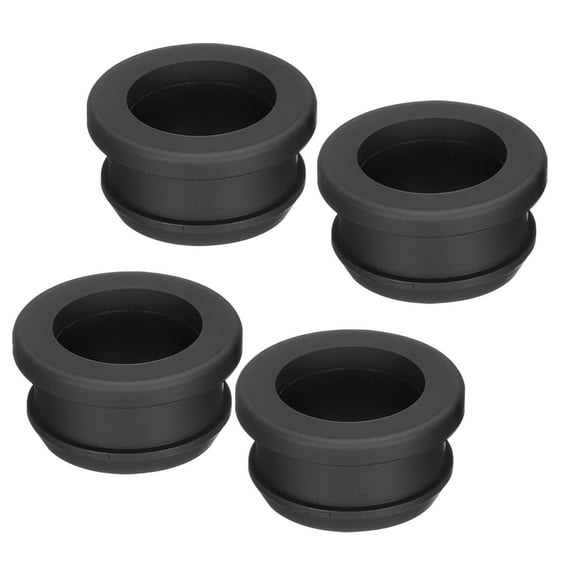 Uxcell 4Pcs Snap Rubber Grommet Plug Mount Dia 217.5mm ID 17.5mm Seal Anti-Scratch Electrical Box Cable Pipe Black