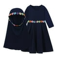 thumbnail image 1 of zbxnLI Robe de Prière Musulmane pour Bébé Fille Col Rond Manches Longues Robe Vintage pour Petites Filles, 1 of 6