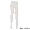 thumbnail image 3 of Byfri Polyester Bow Embroidered Sheer Tights Pink Kawaii High Waist One Size, 3 of 7
