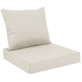 thumbnail image 2 of Outdoor Seat Cushion Set 22 x 22 Inch Waterproof & Fade Resistant Patio Furniture Cushions with Removable Cover, Outdoor Sofa Replacement Seat & Back Cushions for Chair Sofa Couch, Beige, 2 of 9