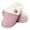 Buttoned Pink, variant on Litfun Fuzzy Slippers for Women Chenille Knit Fleece Slippers Memory Foam House Shoes, Pink, Size 8-9