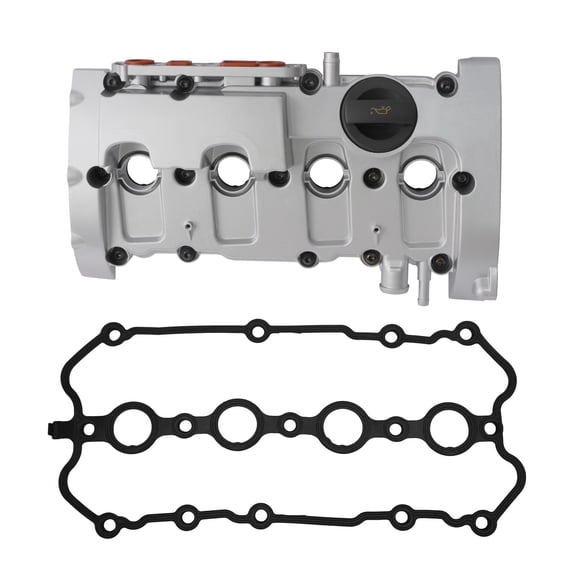 MITZONE Aluminum Valve Cover Compatible with 2005-2009 Audi A4 2005-2009 A4 Quattro Eng Code: BPG BWT L4 2.0L -Gas Replace 06D103469J 06D103469L 06D103469M 06D103469N