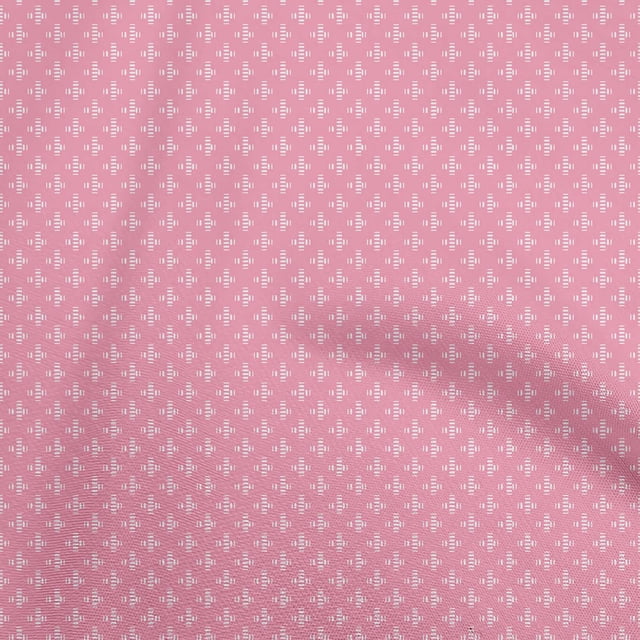 oneOone Polyester Spandex Pink Fabric Geometrical Craft Projects Decor Fabric Printed By The Yard 56 Inch Wide-aB