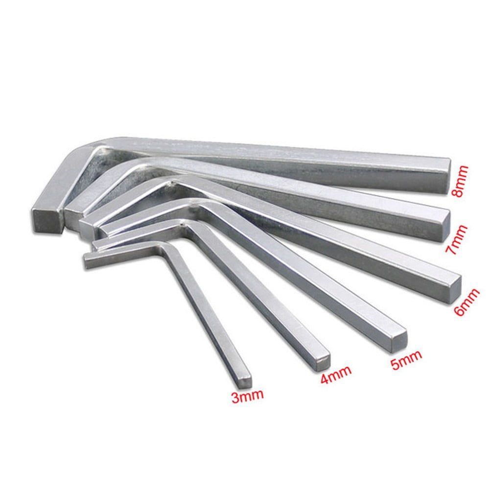 7Pcs L Shape Square Head Wrench Square Key 4 Point Wrench