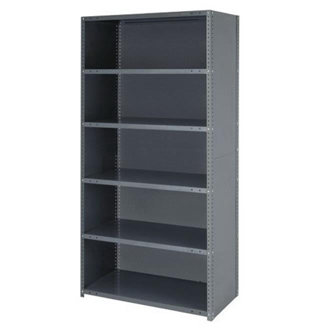 8 Shelf Closed Steel Shelving Unit 18 x 36 x 75 in.