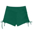 thumbnail image 5 of Elainilye Fashion Biker Shorts Women Stretch Tummy Control Fitness Wrinkled Drawstring Workout Shorts Yoga Pants Shorts,Green, 5 of 8
