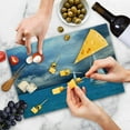 thumbnail image 4 of Sailboat Cutting Board, Sailing After a Storm Transportation Colorful Outdoors Hobby Cloudscape, Decorative Tempered Glass Cutting and Serving Board, Large Size, Blue Grey Blue White, by Ambesonne, 4 of 5
