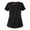 Black, variant on Women Medical Scrub Tops for S-3XL Comfy Ventilate T-Shirt Square Neckline Medical Workwear Tops