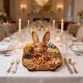 thumbnail image 4 of ACDANC Easter Bunny Wooden Charcuterie Board,Cute Rabbit Shaped Serving Tray with Compartments,Farmhouse Wood Snack & Cheese Platter for Holiday Party Table Centerpiece Kitchen Decor Gift (1Pcs), 4 of 7