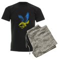 thumbnail image 6 of CafePress - Cool Ukraine Flag Ukrainian Pride Native H Pajamas - Men's Dark Loose Fit Cotton Pajama Set, 6 of 7