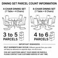 thumbnail image 2 of Sumdeal Modern 5-Piece Round Dining Set, 42-Inch Tempered Glass Table and 4 Light Gray PU Leather Cantilever Chairs, Gold Metal Legs, 2 of 9