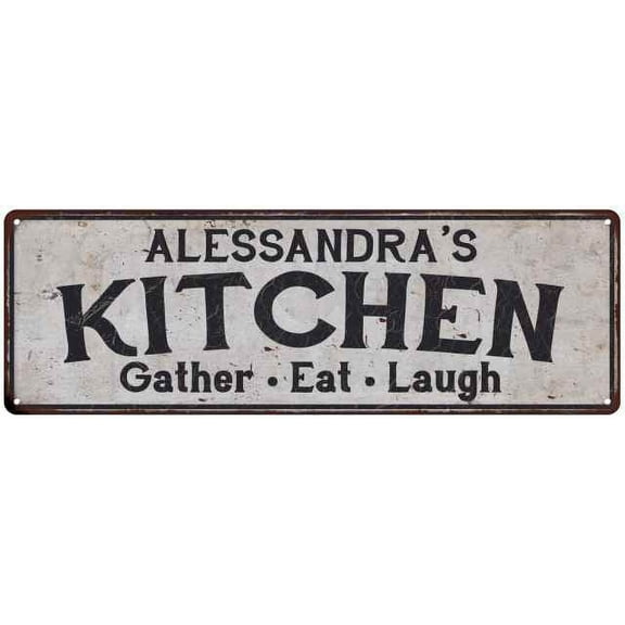 ALESSANDRA's Kitchen Gift Rustic Chic Decor Gift 6x18 Sign 206180051999