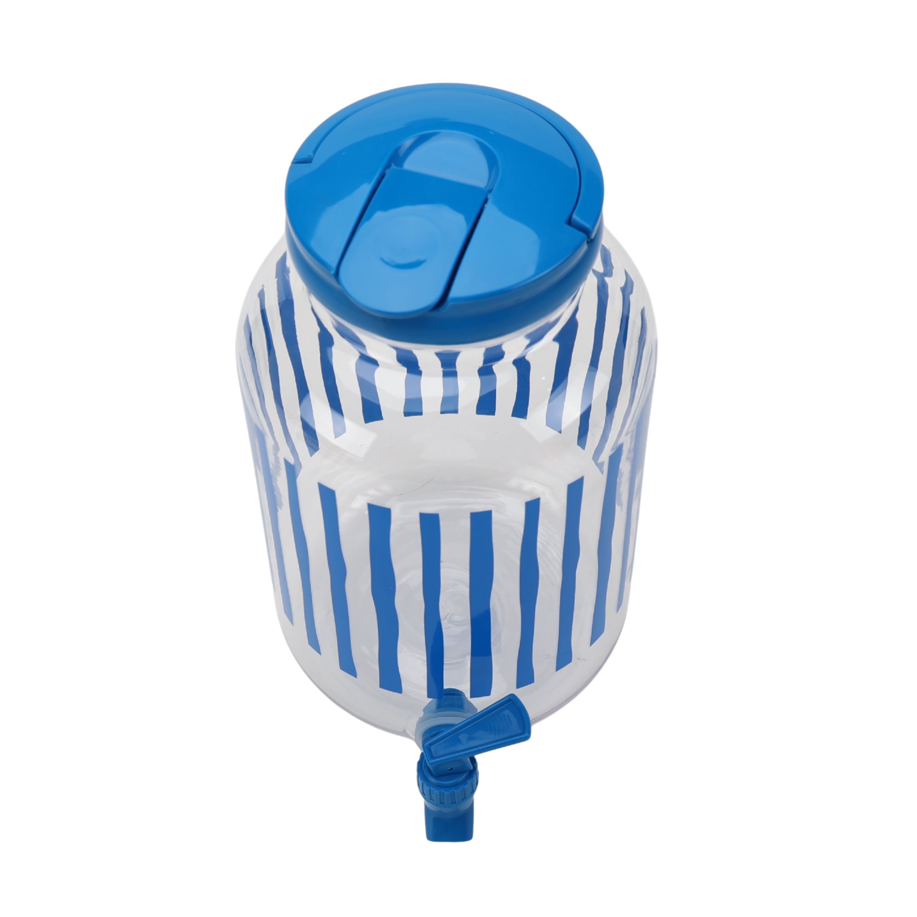 Mainstays 1.2-Gallon Acrylic Grid Beverage Dispenser, Blue