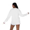 thumbnail image 2 of Women's Gameday Couture White Arkansas Razorbacks Oversized Swift Strike Long Sleeve T-Shirt, 2 of 4