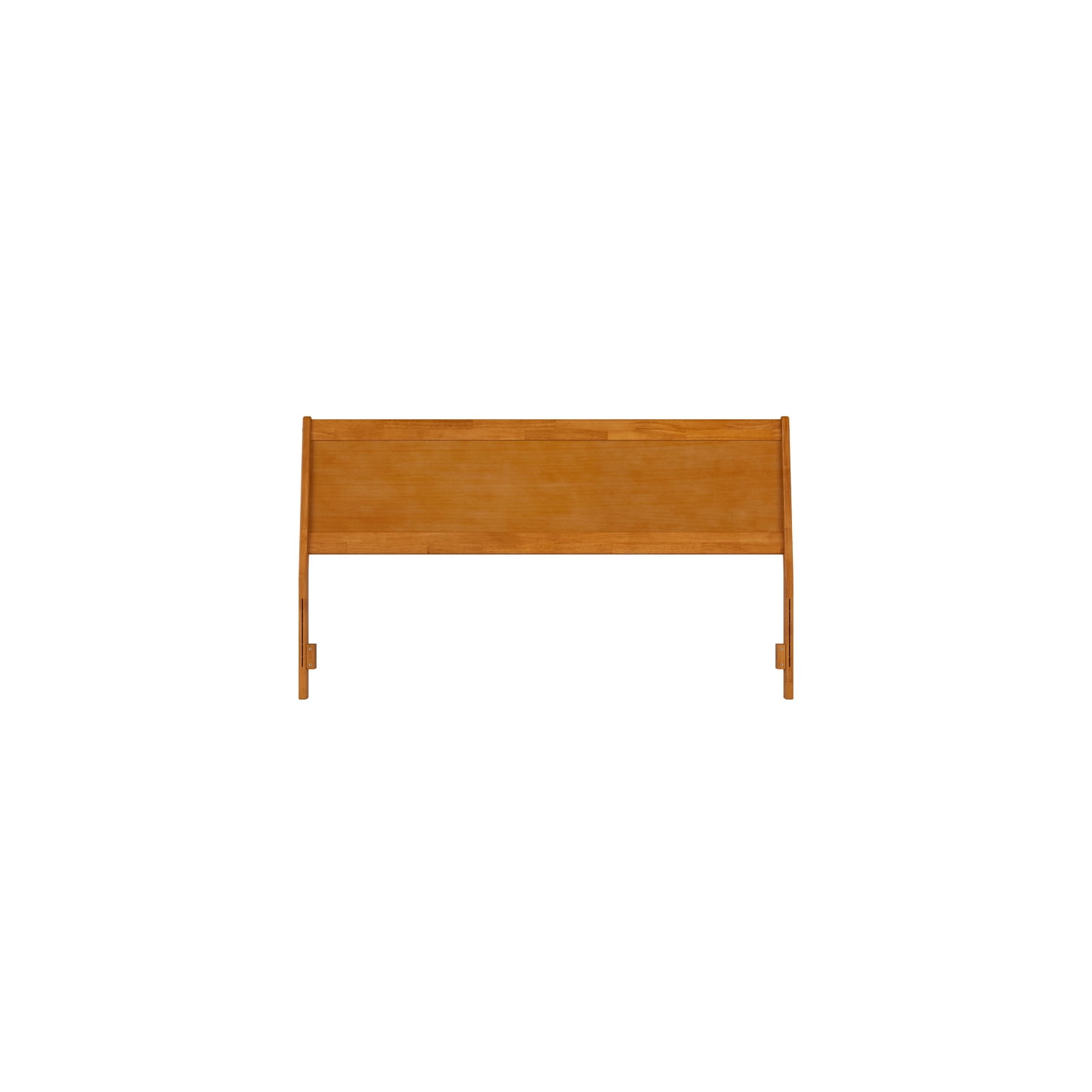 Homestock Sleek Angled Headboard Solid Wood Panel Headboard - Adjustable Height, Easy To Assemble, Bed Frame Mount-Color:Light Toffee,Size:King