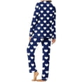 thumbnail image 4 of Tnhcen Womens Cute Hearts Homewear Pajamas Set Long Sleeve Sleepwear Womens Button Down Nightwear Pj Sets, 4 of 6