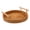Brown, variant on Rattan Serving Tray – 8.66-inch Round Serving Tray with Handles – Handmade Round Rattan Tray – Decorative Tray for Coffee Table, Food Serving, Party Round Wicker Tray for Home Decor