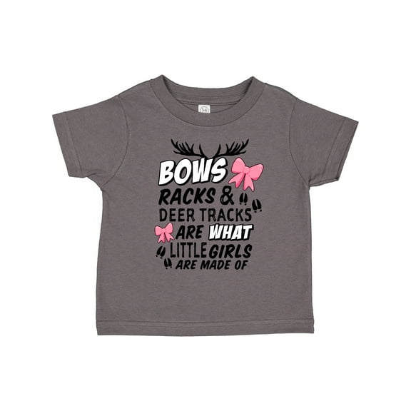 Inktastic Hunting Season Bows Racks & Deer Tracks Girls Toddler T-Shirt
