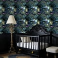 thumbnail image 4 of Peel and Stick Wallpaper Leopard Surrounded by Flowers Magical Night Glow Wall Mural 23.6in x 9.8ft Self Adhesive Removable Wall Paper Renter Friendly Wallpaper for Nursery Bedroom Cabinets, 4 of 8