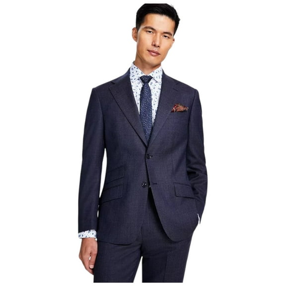 Tallia Men's Slim-Fit Stretch Solid Suit Jacket Blue Solid 38R B4HP