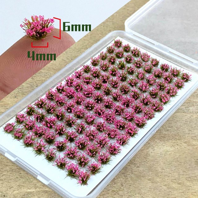 VONKY Artificial DIY Miniature Flower Cluster Model for Decoration Pink