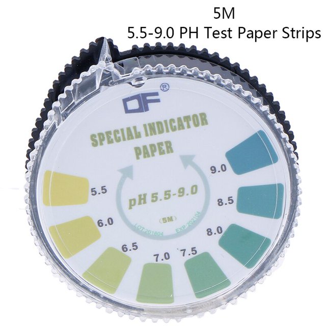 para agua del suelo, orina, saliva, tornasol, prueba de PH 5.5-9.0, tira de papel de prueba, 1 rollo de papel indicador de PH de ácido alcalino Gao Jinjia LED