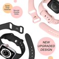 thumbnail image 3 of [Paquete de 6] Compatible con correas de Apple Watch de 45 mm, 44 mm, 42 mm, 41 mm, 40 mm y 38 mm, pulseras deportivas de silicona suave, correa de repuesto compatible con Iwatch Seri, 3 of 5