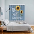 thumbnail image 5 of Curtains 63 Inch Length 2 Panels, Sunflowers Grommets Window Treatment Curtain, Modern Bee You Are My Sunshine Blue Thermal Curtains Drapes for Living Room/Bathroom, 5 of 9