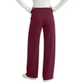 thumbnail image 6 of Dagugfen Athletic Yoga Pants for Women Stretchy Elastic High Waist Straight Leg Activewear Workout Pants(XL,Wine), 6 of 7
