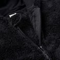 thumbnail image 5 of Toddler One Piece Oneises Plush Rabbit Ears Hooded Front Zip Long Sleeve Fuzzy Jumpsuit Comfy Cute Romper 6-24 Months (12 Months, Black), 5 of 9