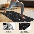thumbnail image 4 of Black Star Moon Pattern Hot Yoga Mat Towel Non Slip for Hot Yoga - Quick-Drying Yoga Mat Cover with 4 Corner Pockets with Travel Bag - Hot Yoga Towel Non Slip Grip Moisture Wicking Sweat 70"x26", 4 of 6