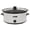 White, variant on Homecookin 8qt White Manual Slow Cooker with Black Classic Ceramic Inner Liner, Non-Stick Pot for Dishwasher Safe