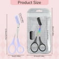 thumbnail image 2 of Eyebrow Trimmer Scissor, 2024 Upgraded Eyebrow Scissors with Comb, Stainless Steel Eye Brow Shaper Trimming Scissors, Precision Eyebrow Cutter, Eyebrow Scissors Tool for Men Women(Green-1,1PCS), 2 of 7