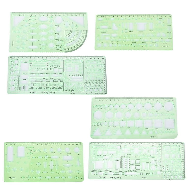 Multifunctional Architecture Drawing Template Rulers Hollow Ruler