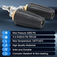 thumbnail image 3 of Dual Turbo Nozzle Pressure Washer, 360° Rotating Turbo Nozzle For Power Washer with 1/4" Quick Connector, 2.5 Orifice Twin Turbo Nozzle, 4-6 GPM, 4000 PSI Max, 3 of 13