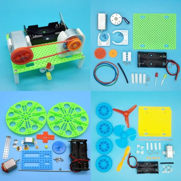 5 Set STEM Kit,DC Motors Electronic Assembly Kit for Kids STEM