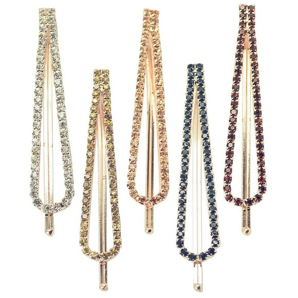 5 Pcs Épingles à Cheveux en Strass Créatives Mode Bobby Pin Barrette à Cheveux pour Femmes