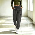 thumbnail image 2 of Ltctricy Cargo Pants for Women Drawstring Casual Jogger Pants Outdoor Elastic Waisted Hiking Pants with Pockets(Dark Gray,Small), 2 of 7