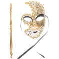 thumbnail image 1 of Shisuyan Venetian Masquerade Mask Eye Mask On Stick Handheld Masquerade Mask Photo Prop, 1 of 9
