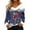 Navy, variant on Women Christmas Outfit Festive Holiday Long Sleeve T-Shirt For Women Soft Comfortable Daily Wear Relaxed Fit Blouse Seasonal Celebration Cozy Outfit Blue 3XL