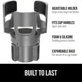 thumbnail image 3 of GORILLA GRIP Car Cup Holder Expander, Fits 18 to 48 oz Water Bottles, Coffee Mugs, Gray, 3 of 10