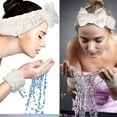thumbnail image 4 of Muñequeras y diademas para lavarse la cara Maquillaje para niñas y mujeres para evitar derrames de líquidos Juego de 4 piezas, 4 of 6