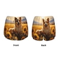 thumbnail image 3 of Gukieu Pastoral Sunflower Corgi Print Women's Sports Shorts with Drawstring Elastic Waistband for Running, Yoga, Fitness-X-Large, 3 of 7
