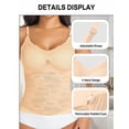 thumbnail image 5 of Aivtalk Lace Camisole Tops for Women V Neck Cami Shirt Tank Ladies Spaghetti Strap Tank Top with Paded Going Out Long Tank L Skin, 5 of 7