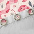 thumbnail image 4 of Manfei Kawaii Pink Snake Black Out Curtains for Kid, Cartoon Flower Floral Curtains Pack of 2 (42x63 Each), Boho Hippie Animal Bedroom Curtains, Window Curtains Bedroom Decor, 4 of 6