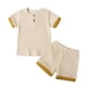 thumbnail image 3 of Guardurnaity Baby Kids Top Shorts Outfit Manga corta Botones a rayas Babysuit conjuntos de ropa tres 3-4J Guardurnaity AP002539-13, 3 of 6