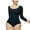 Black, variant on Honeeladyy Women's Round Neck Long-Sleeved One-Piece Shapewear, Solid Color Slimming Elastic Hip Lift Waist Shapewear #C-White-M