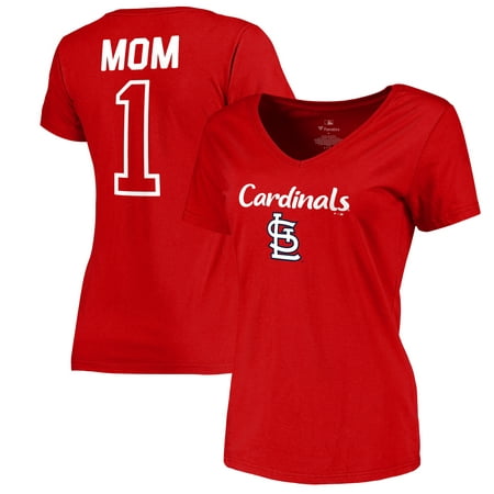 St. Louis Cardinals Fanatics Branded Women's 2019 Mother's Day #1 Mom Plus Size T-Shirt -