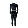 thumbnail image 5 of Seyurigaoka Seyurigaoka Women´s Clothing Set, Velvet Long Sleeve Zipper Hooded Sweater and Pants Two-piece Suit for Vacation Shopping Travelling, 5 of 5